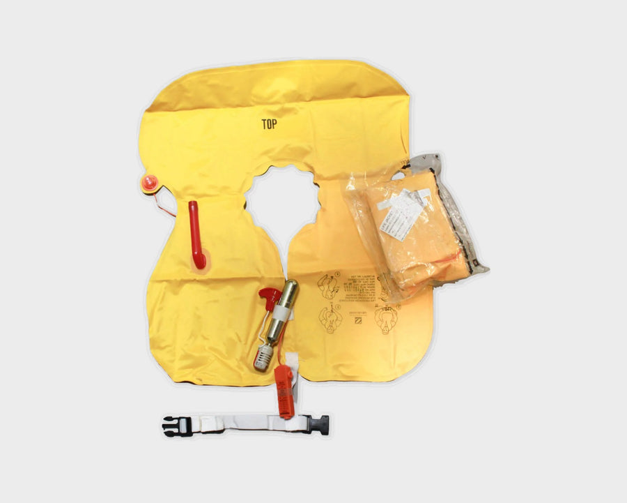 Original decommissioned aircraft life vest from an ATR airliner, sold by Aviationtag