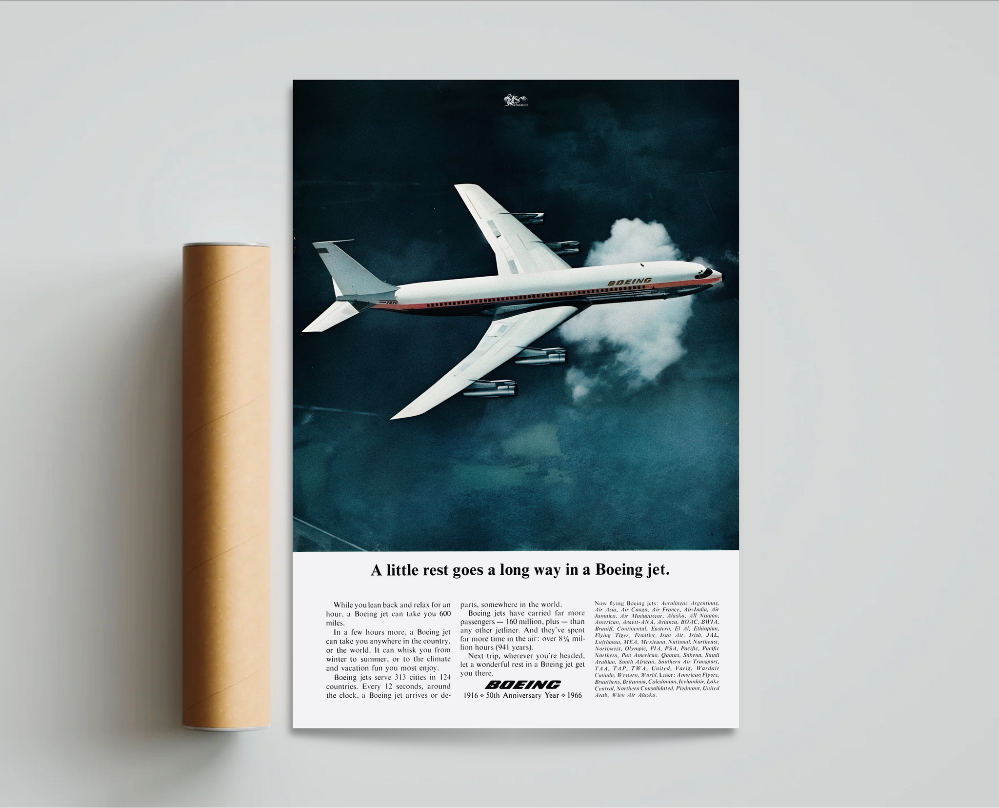 "Boeing Jet" Vintage Magazine-Scan Poster
