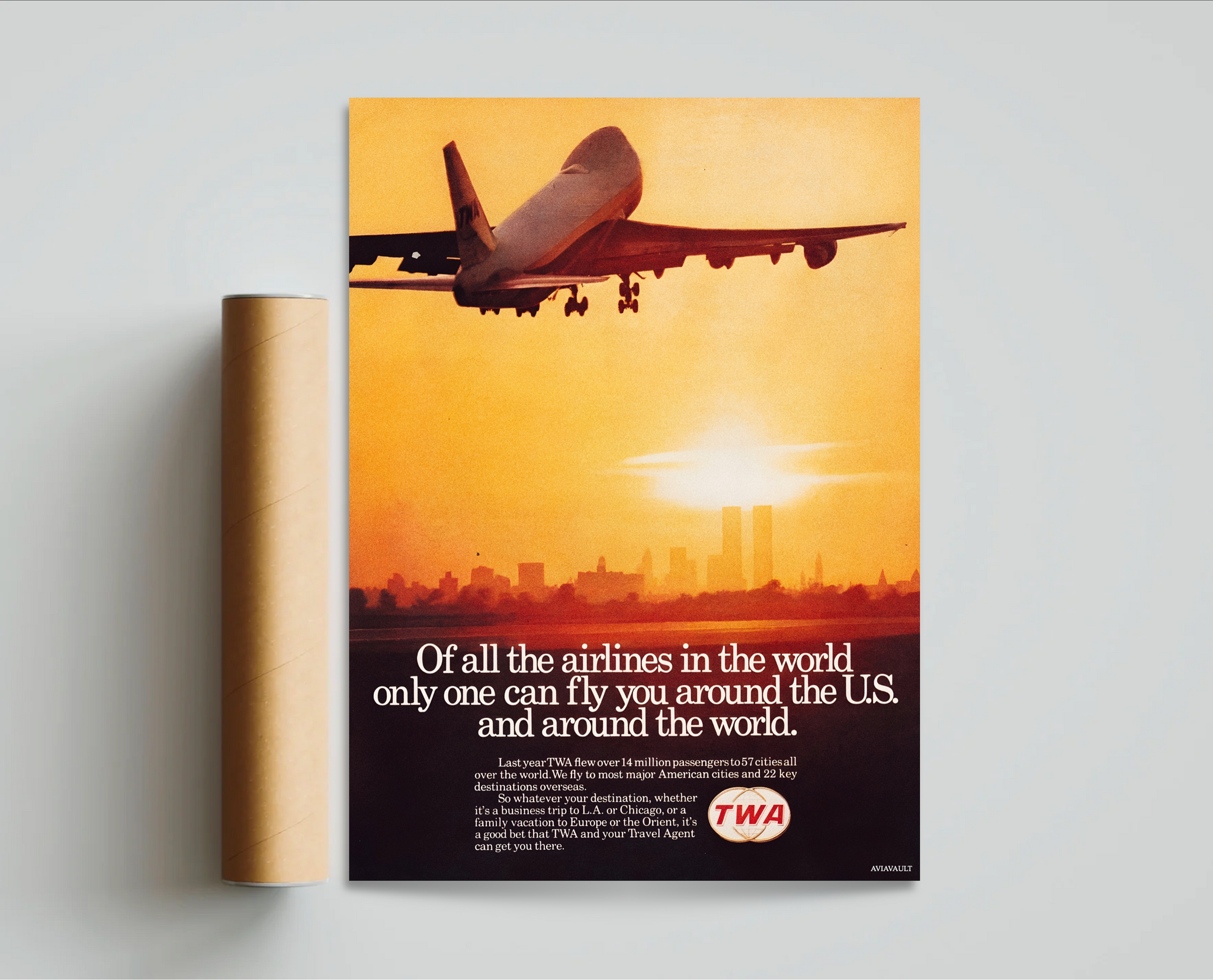 "TWA '80s" Vintage Advertisement Poster